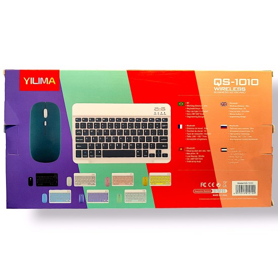 Yilima QS-1010 Bluetooth Wireless Keyboard and Mouse Combo Yilima QS-1010 Bluetooth Wireless Keyboard and Mouse Combo