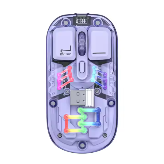 Fashion JZ-XWD118 USB Wireless + Bluetooth RGB Mouse Fashion JZ-XWD118 USB Wireless + Bluetooth RGB Mouse