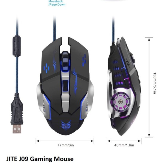 JITE JT-09 Wired USB Gaming Mouse JITE JT-09 Wired USB Gaming Mouse